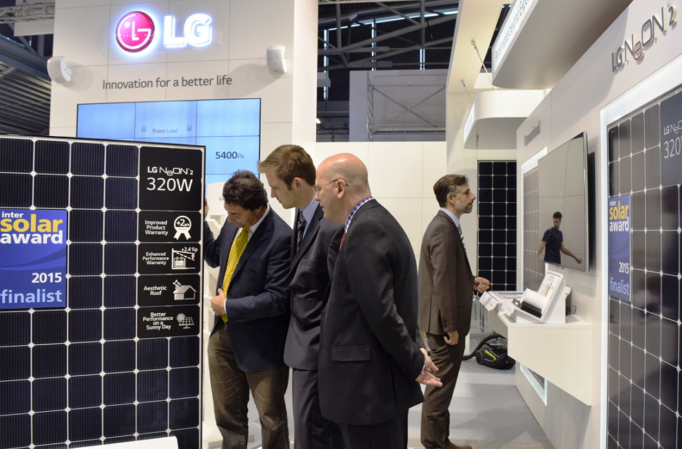 LG unveils its most efficient solar panel to date at Intersolar Europe