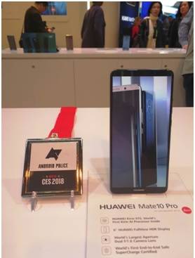 Huawei’s Mate 10 Pro globally acclaimed by top tech media at CES 2018
