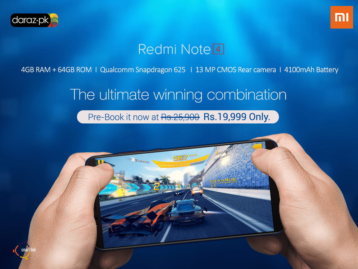 Redmi Note 4 (64GB) up for grabs at daraz.pk before Flash Sale