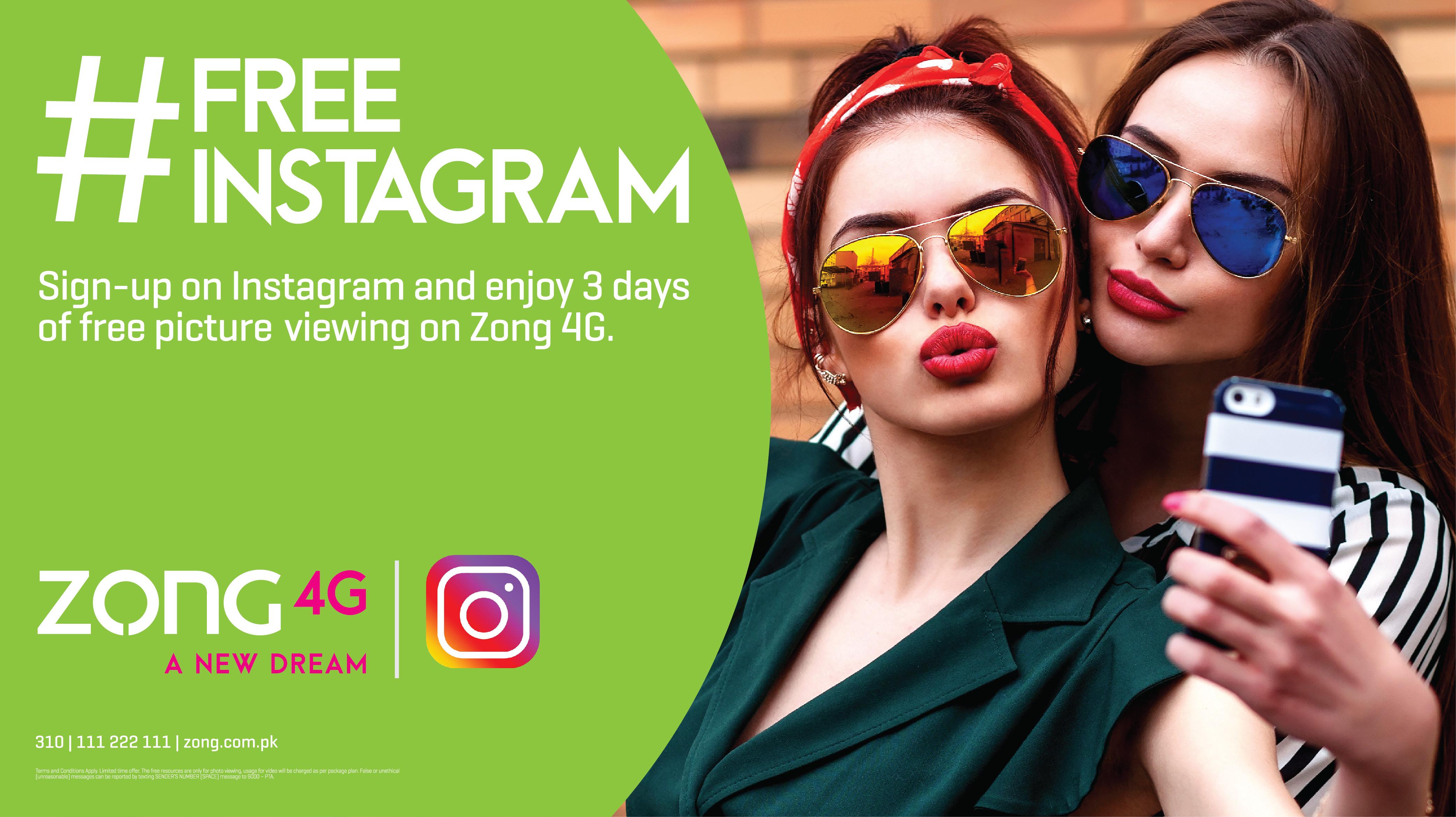 Pakistan’s No. 1 Data Network, Zong 4G partners with Instagram