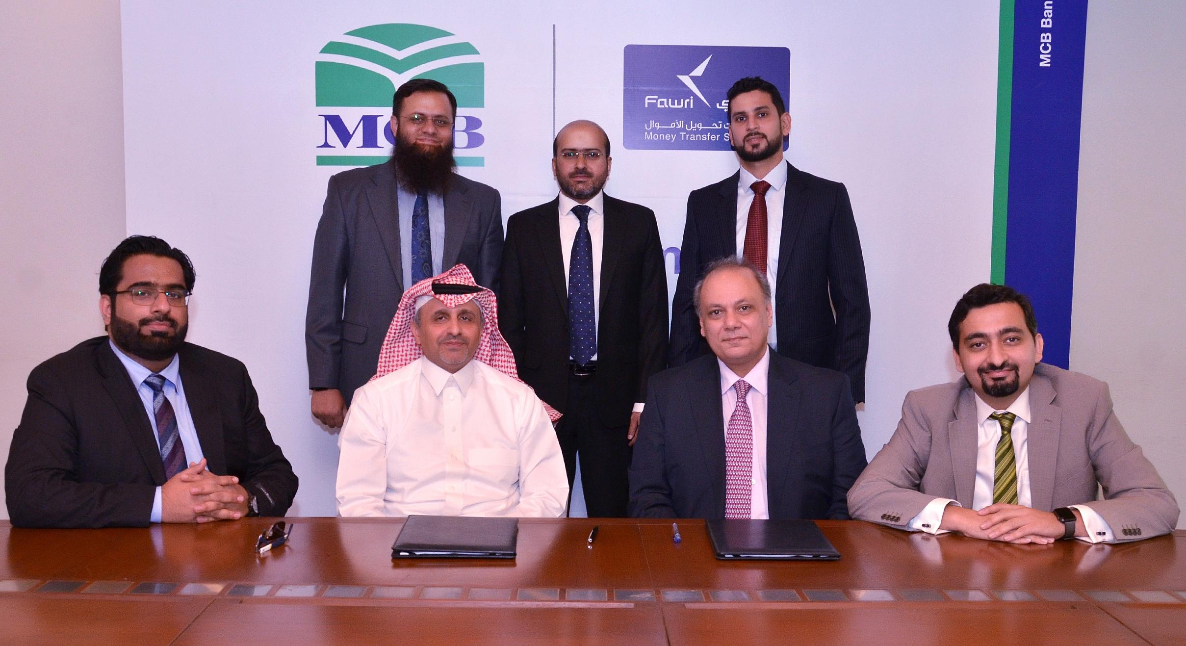 MCB Bank partners with Bank Al Jazira (Fawri) to launch international money transfers to Pakistan