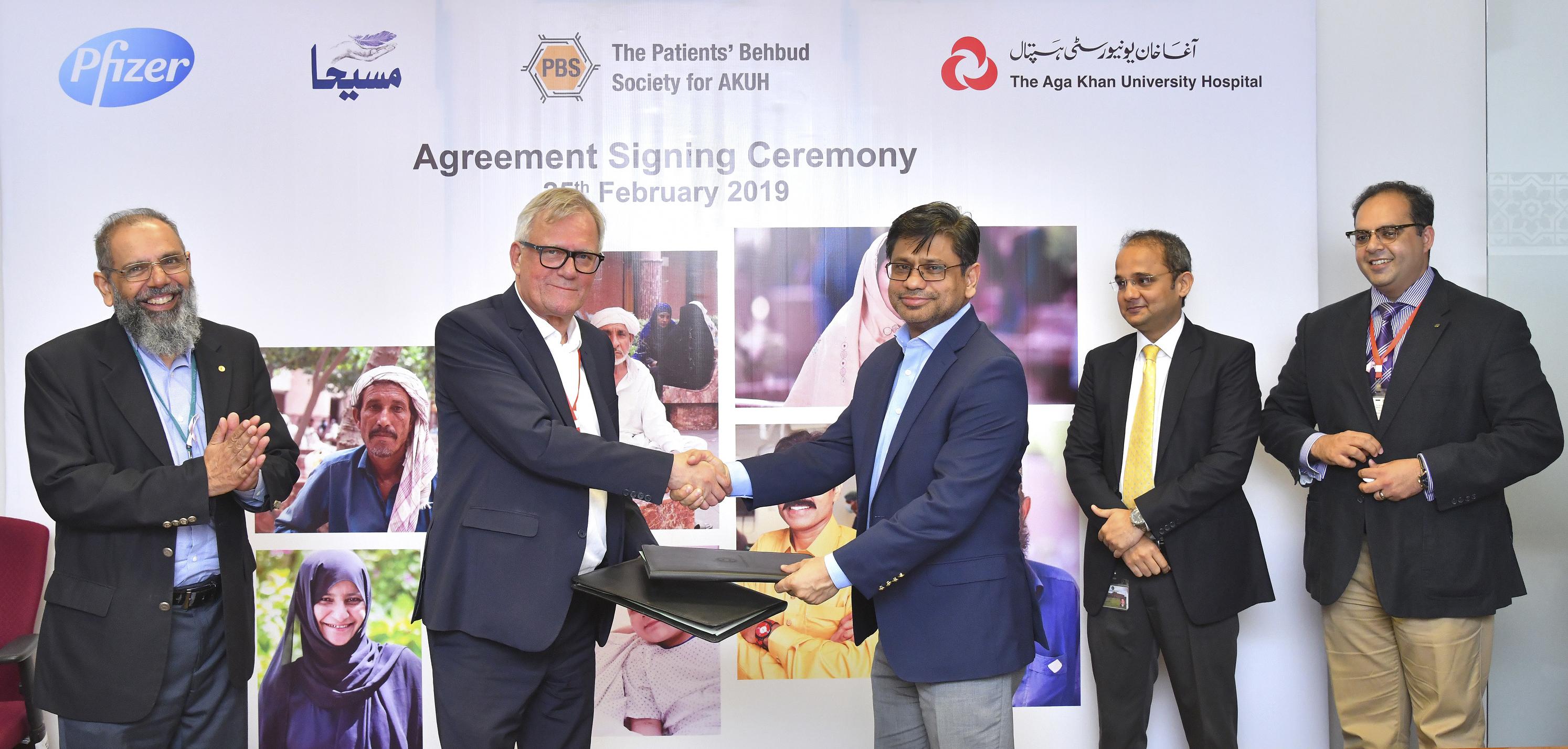 Pfizer Pakistan Limited partners with The Aga Khan University Hospital and The Patient Behbud Society for AKUH to supportneedy CancerPatients through Access Program