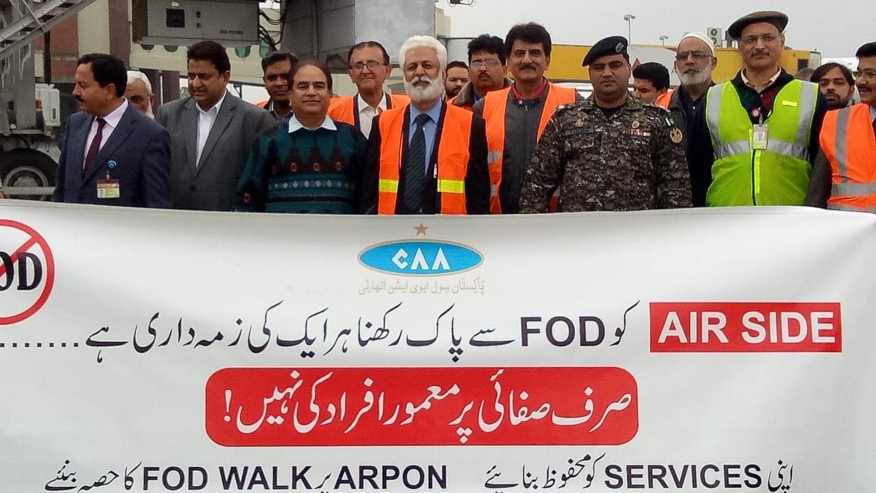 SAFETY AWARENESS SESSION AND FOR (FOREIGN OBJECT DEBRIS) WALK AT AIIAP, LAHORE