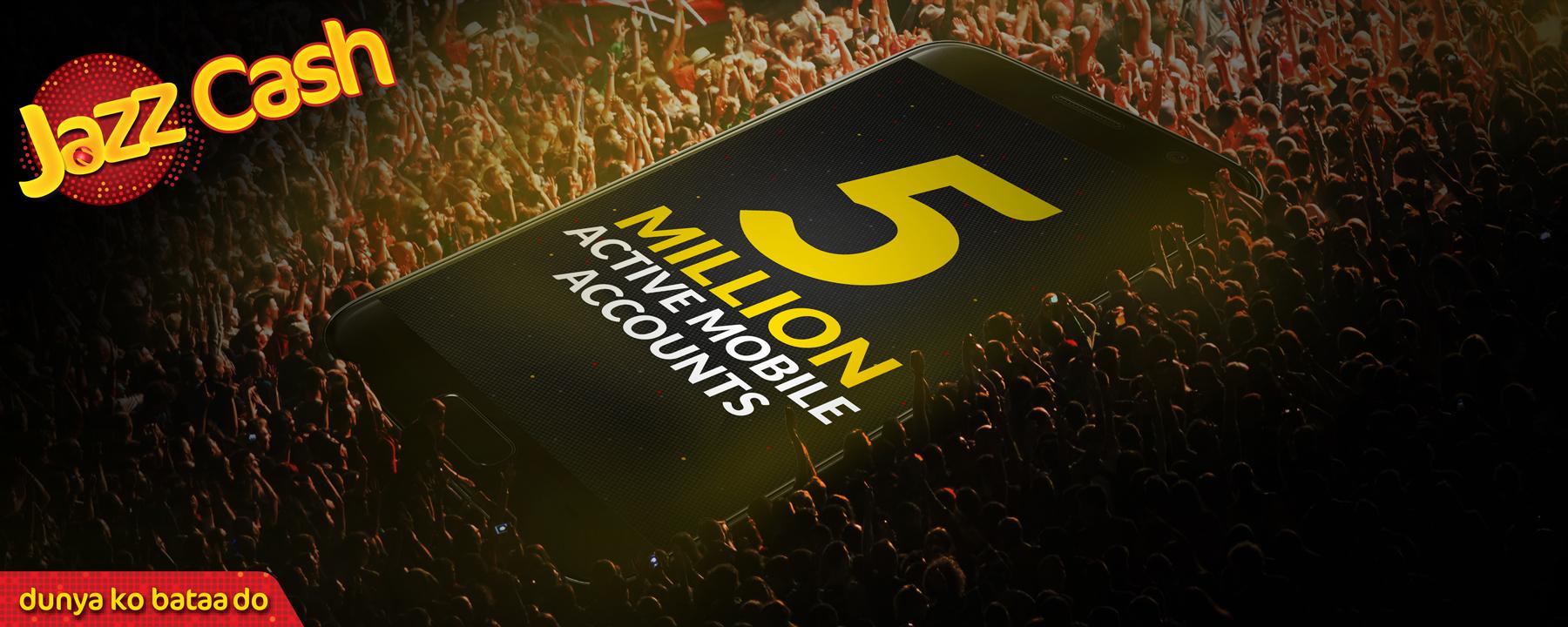 JazzCash achieves 5 million Monthly Active Mobile Account Subscribers