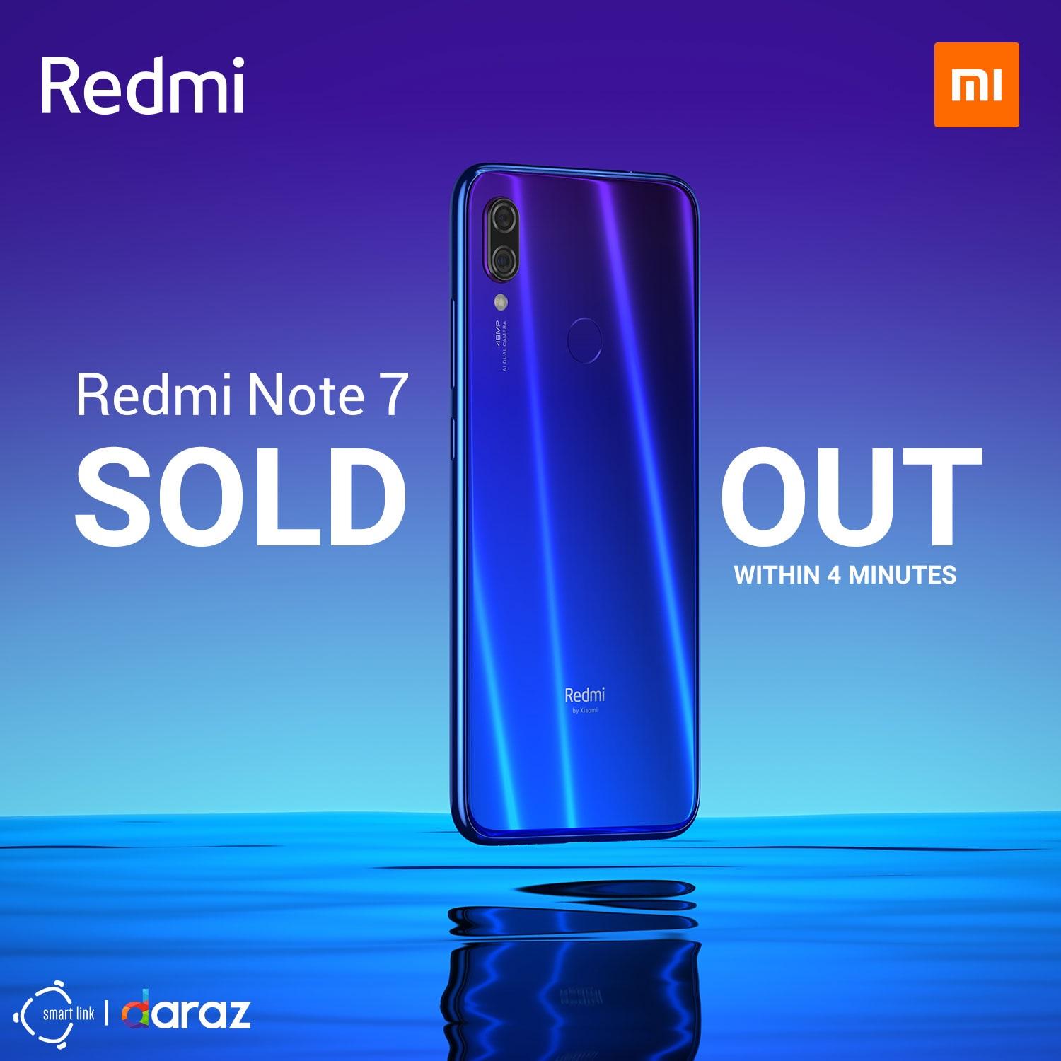 Redmi Note 7 Sold Out within 4 minutes at Flash Sale!