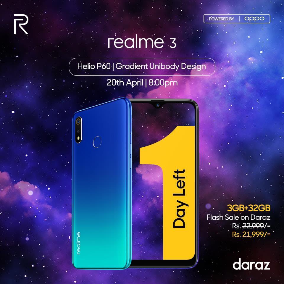 Just 1 day left to the first sales of realme 3