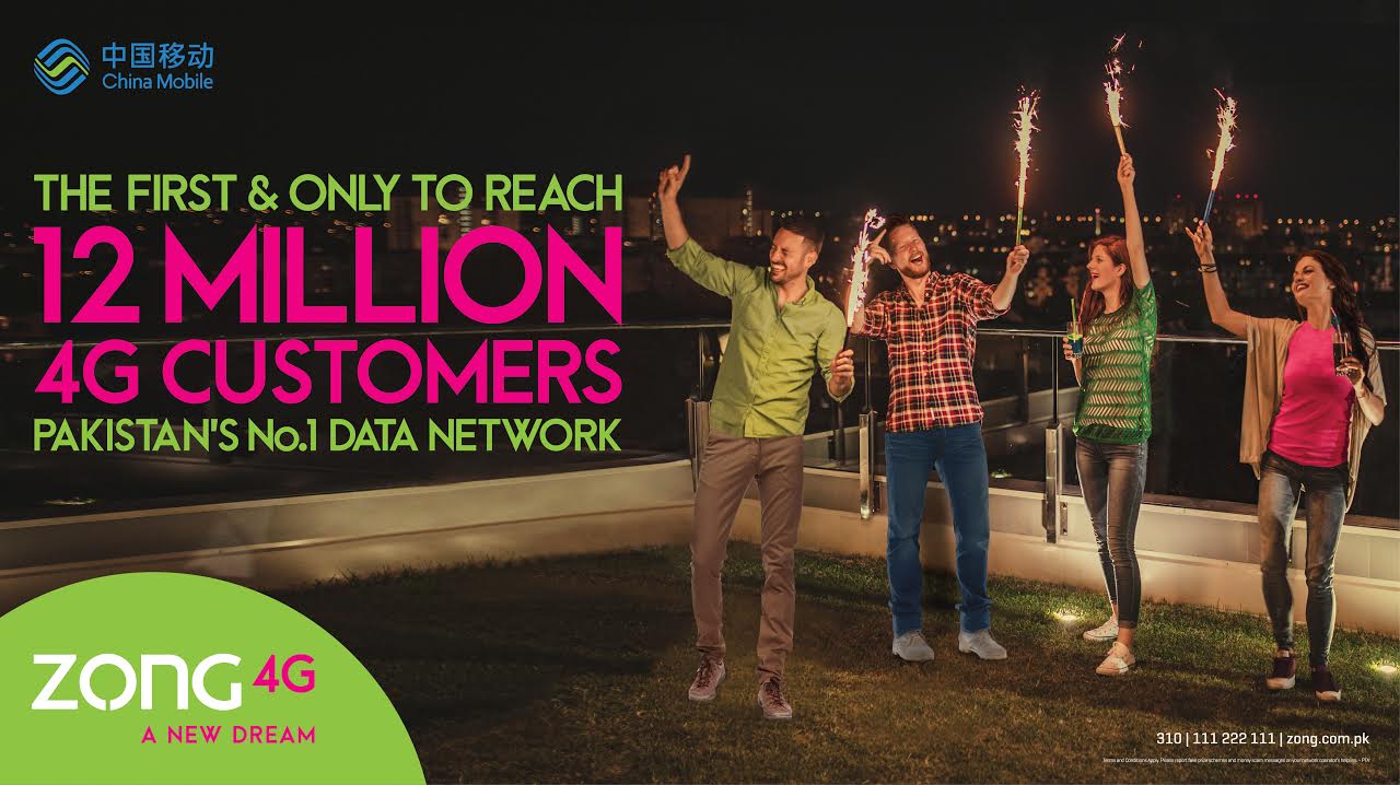 With Largest 4G Subscriber Base, Highest Data Traffic & the widest 4G Coverage, Zong 4G is The Market Leader!