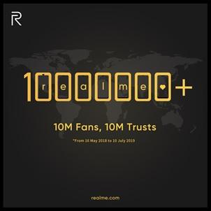 realme Continues to “Dare to Leap” with Worldwide User Number Exceeded 10 Million