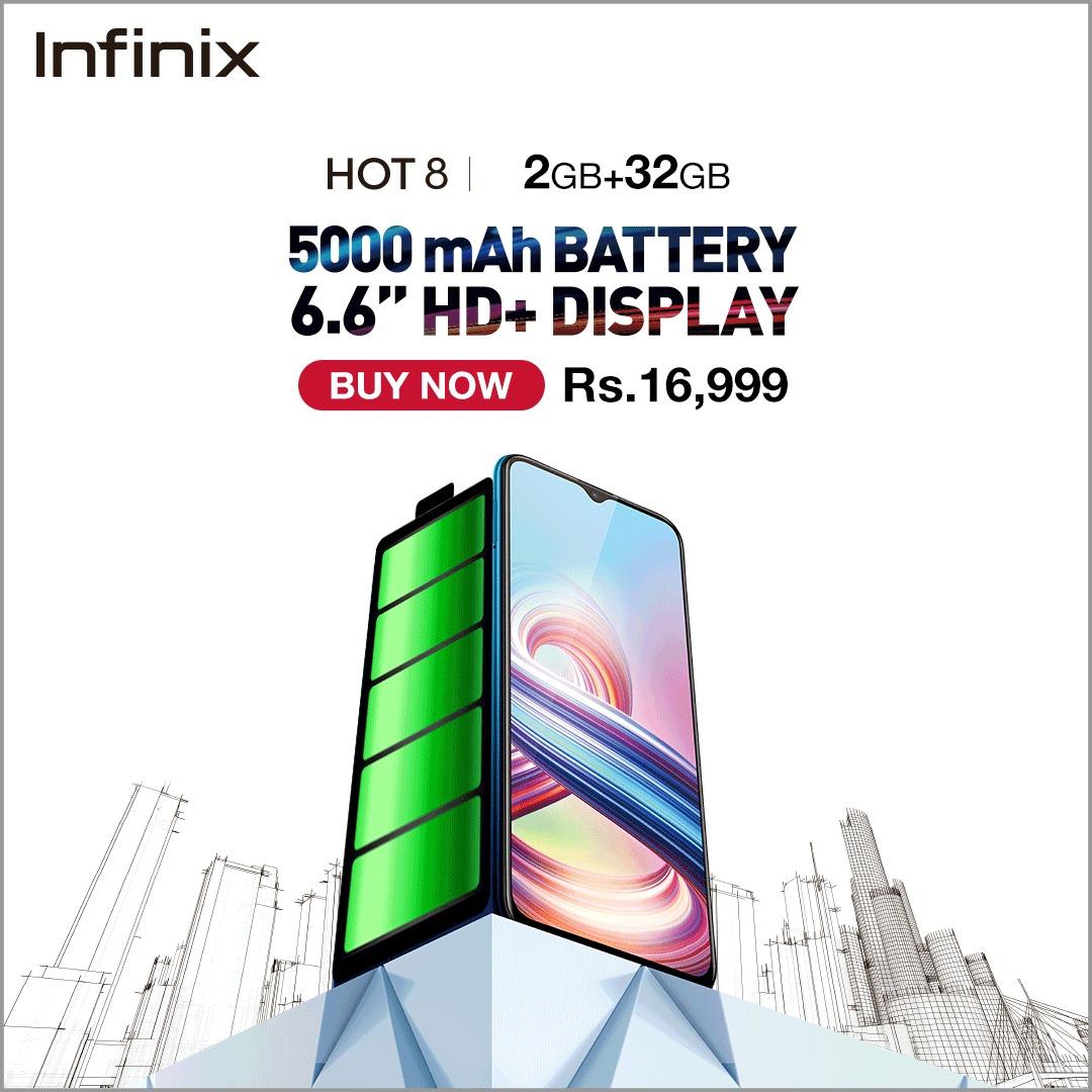 SabSeBara Smartphone, Infinix Hot 8 with 5000mAh Battery launched in Pakistan