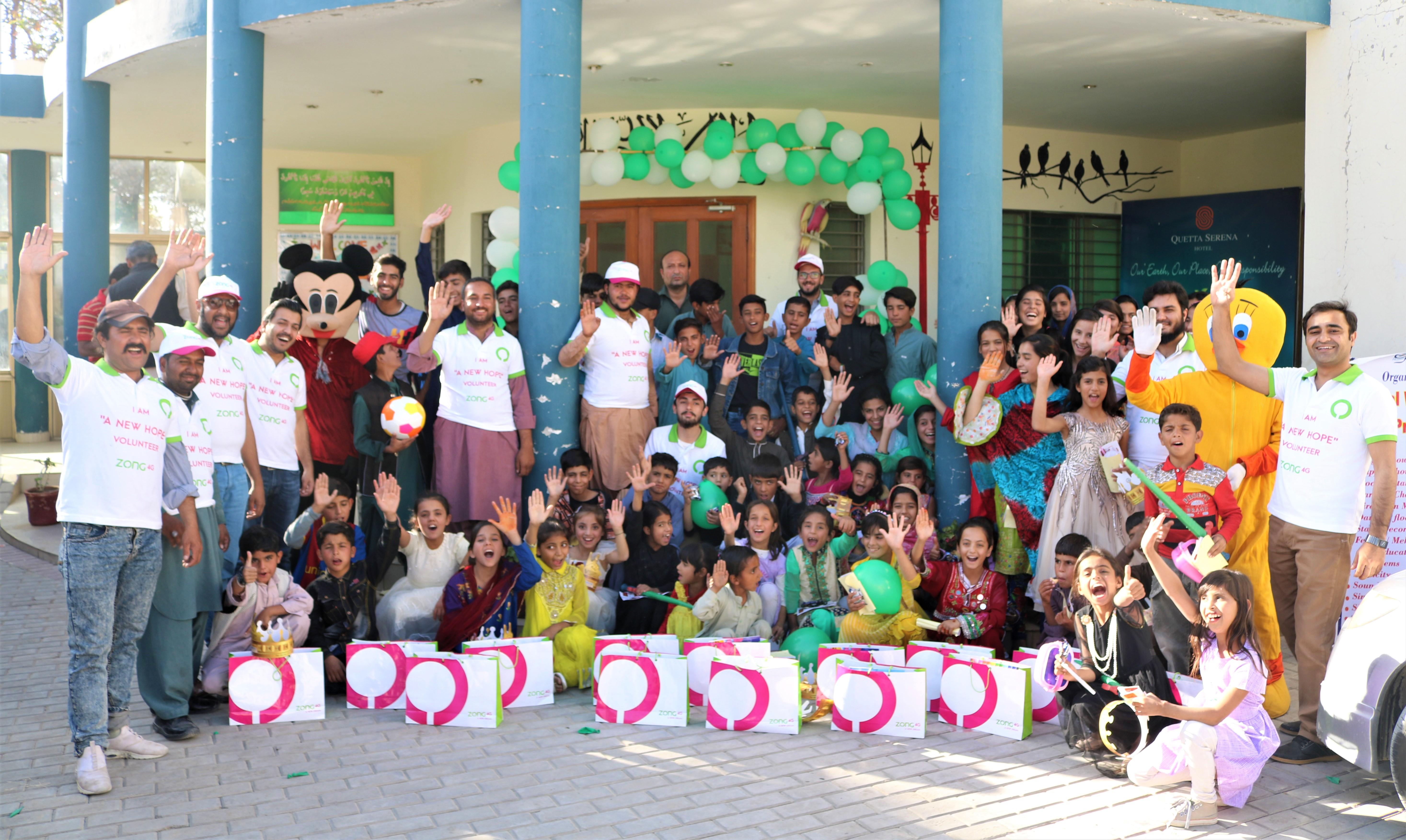 ZONG 4G’s New Hope Volunteers spend a day at SOS Children’s Village in Quetta