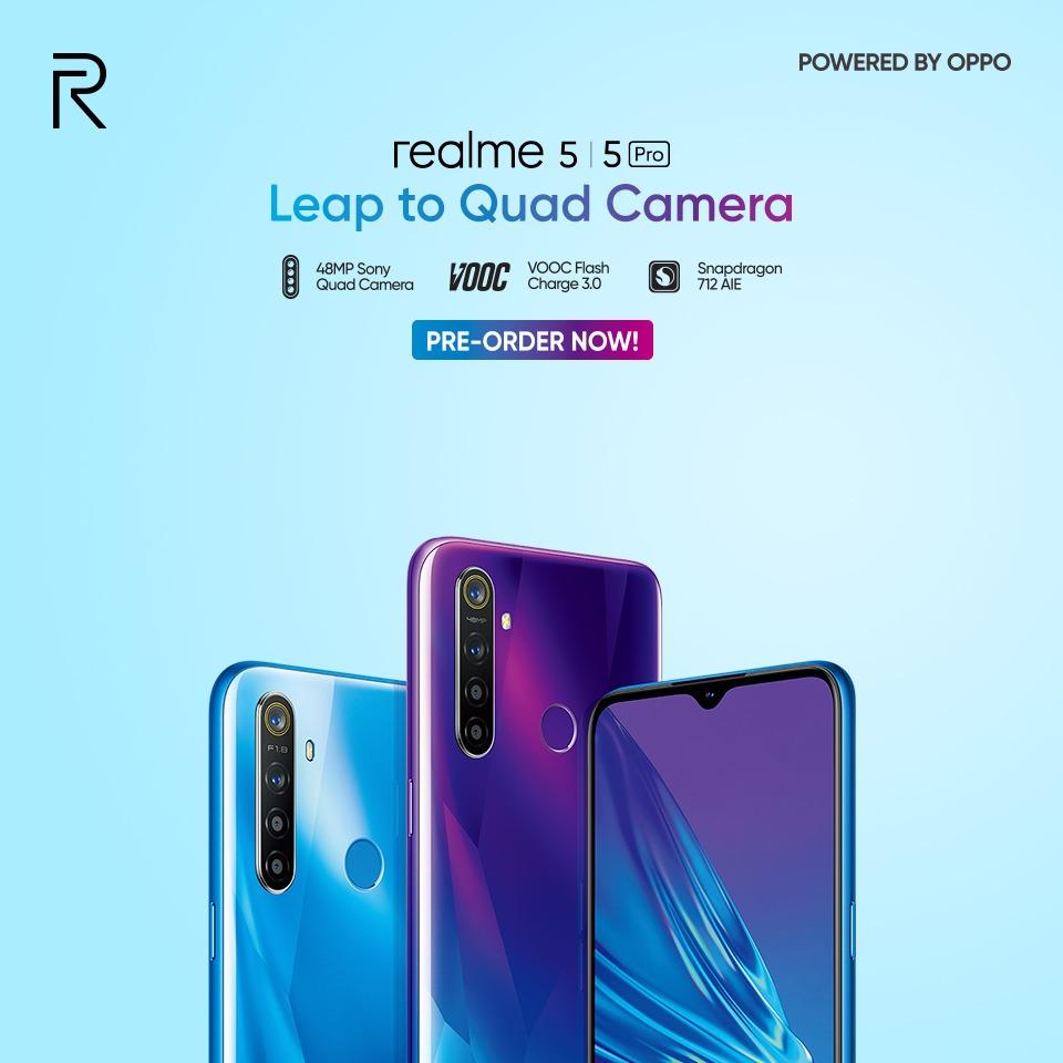 Realme redefines camera experience with a 4 camera setup with the new 5 series