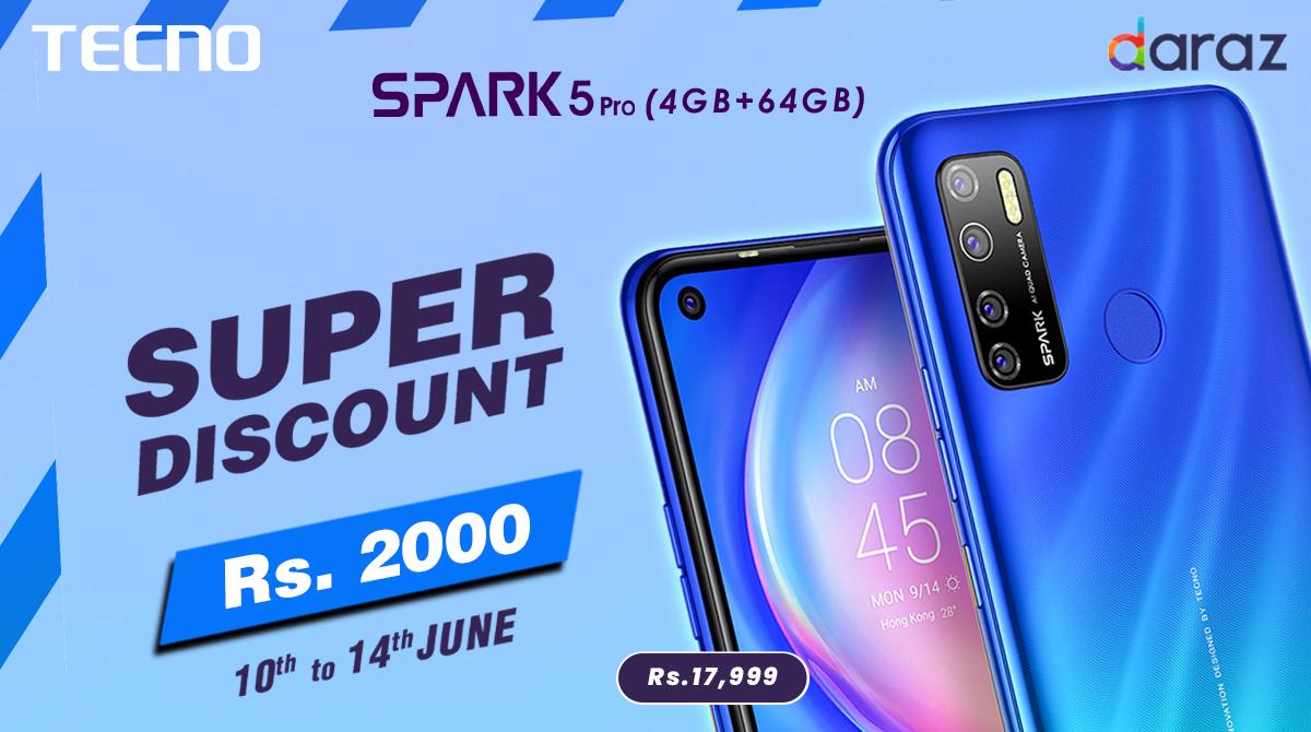 Discounted Spark 5 Pro: TECNO’s Pre-Hype Offer for DARAZ “Mobile Week”
