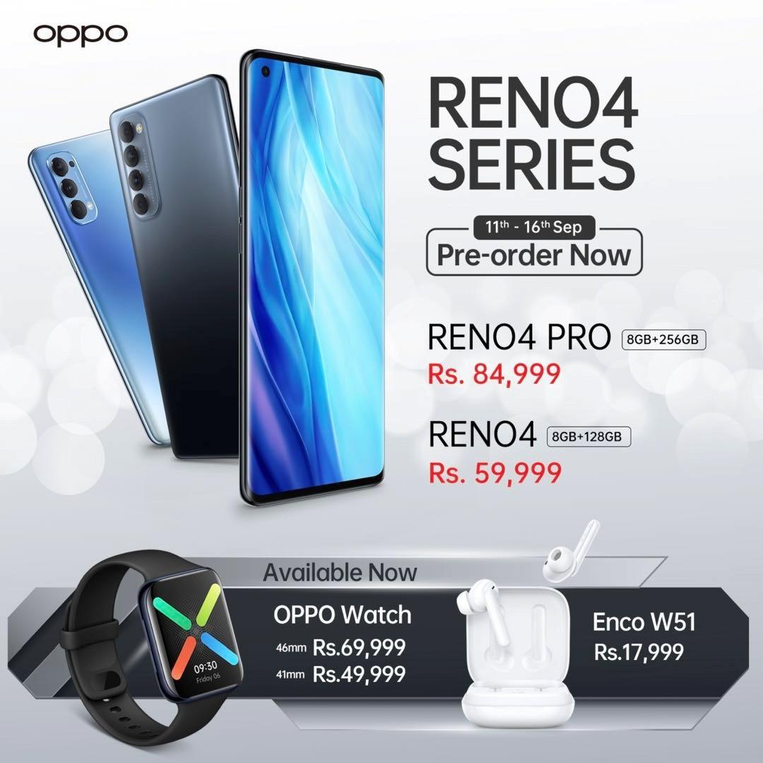 OPPO launches Reno4 series, OPPO Enco W51 and OPPO Watch in Pakistan: Sense the infinite technology with empowering features that reveal clearly the best you