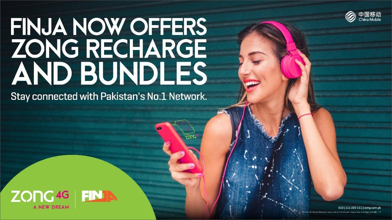 Zong4G customers can now reload and apply data bundles from Finja app