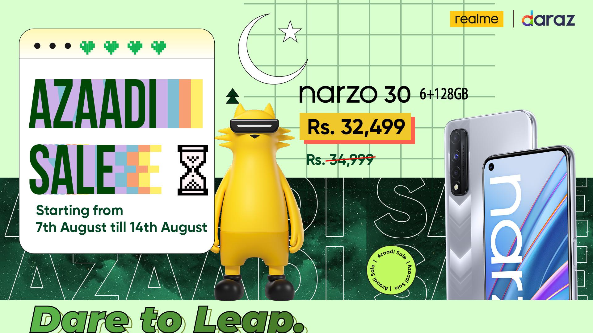 Celebrate real Azaadi with realme Azaadi Sale 2021 with up to 30% in Discounts