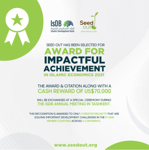 Islamic Development Bank Award for Seed Out for its Impactful achievement in Islamic Economics