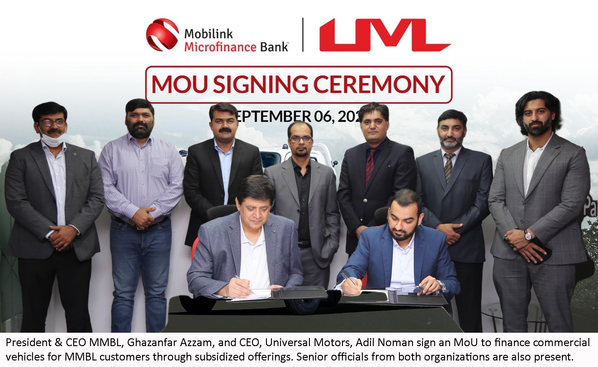 MMBL inks MoU with Universal Motors for Financing Commercial Vehicles for its Customers