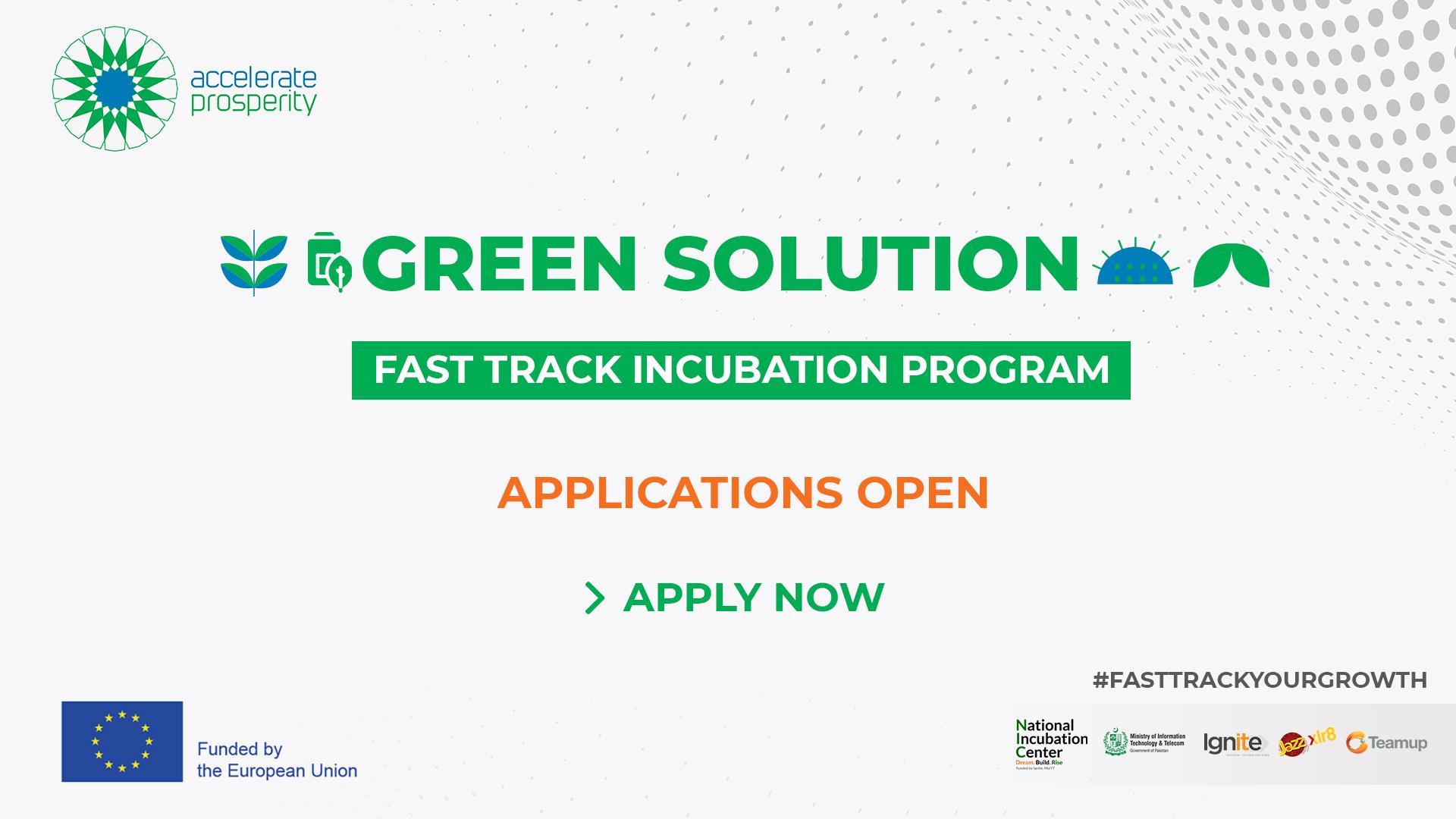 Green Businesses, Apply Now for the Accelerate Prosperity’s Fast Track Incubation Program