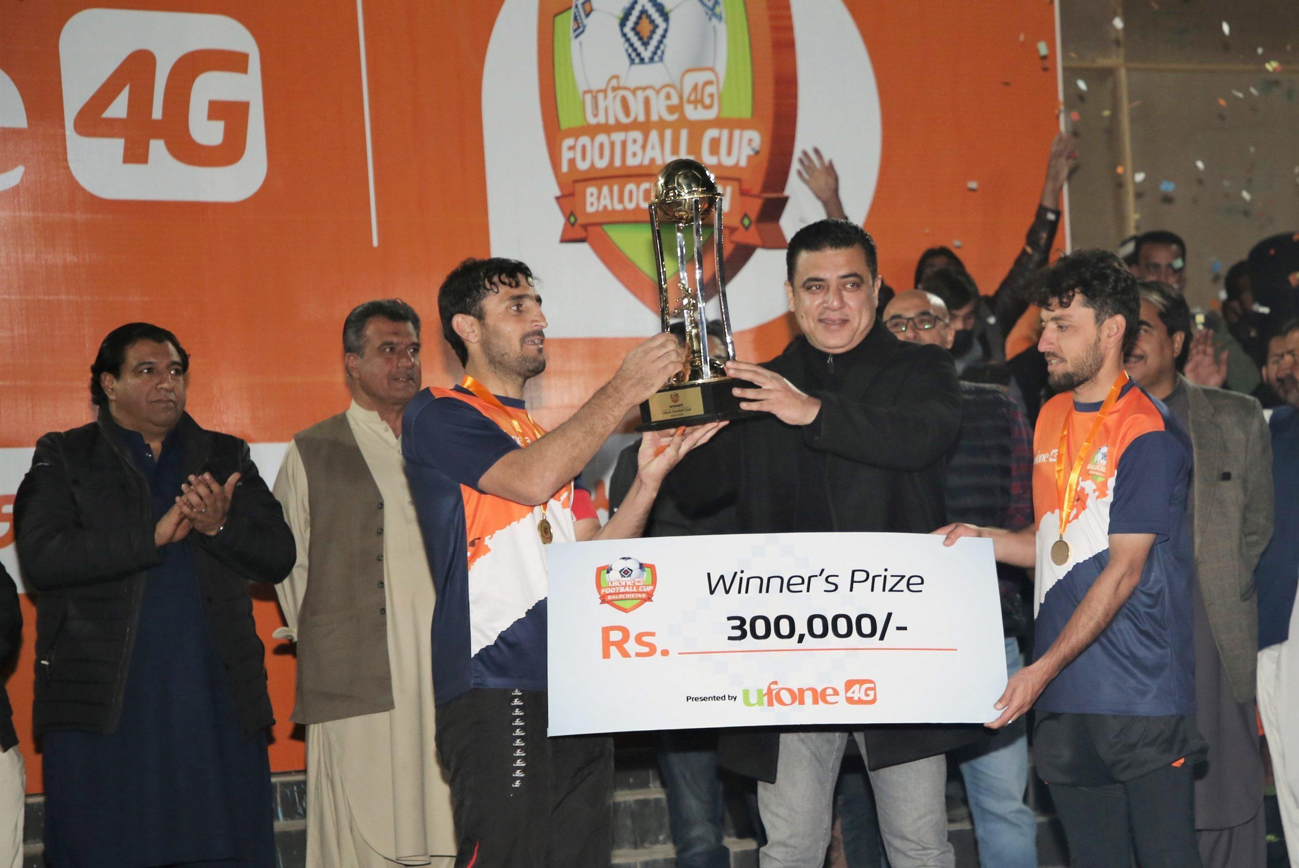 Muslim Club Chaman downs Baloch Club Quetta to clinch Ufone 4G Balochistan Football Cup title