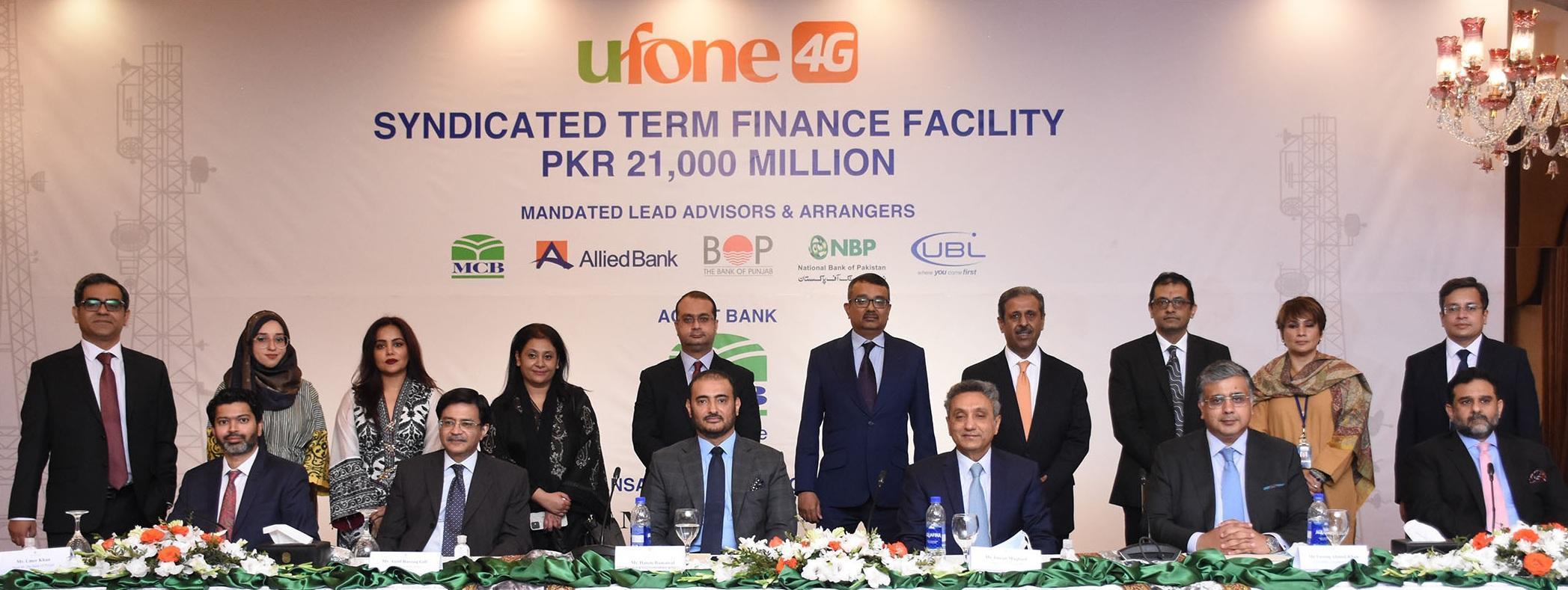 Ufone secures its largest syndicated financing of 4G Spectrum & Rollout