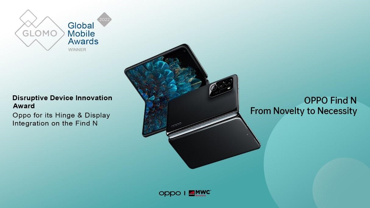 OPPO Wins “Disruptive Device Innovation” at GLOMO Awards 2022