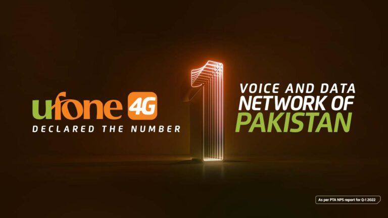 PTA ranks Ufone 4G as Pakistan’s No.1 Voice and Data Network