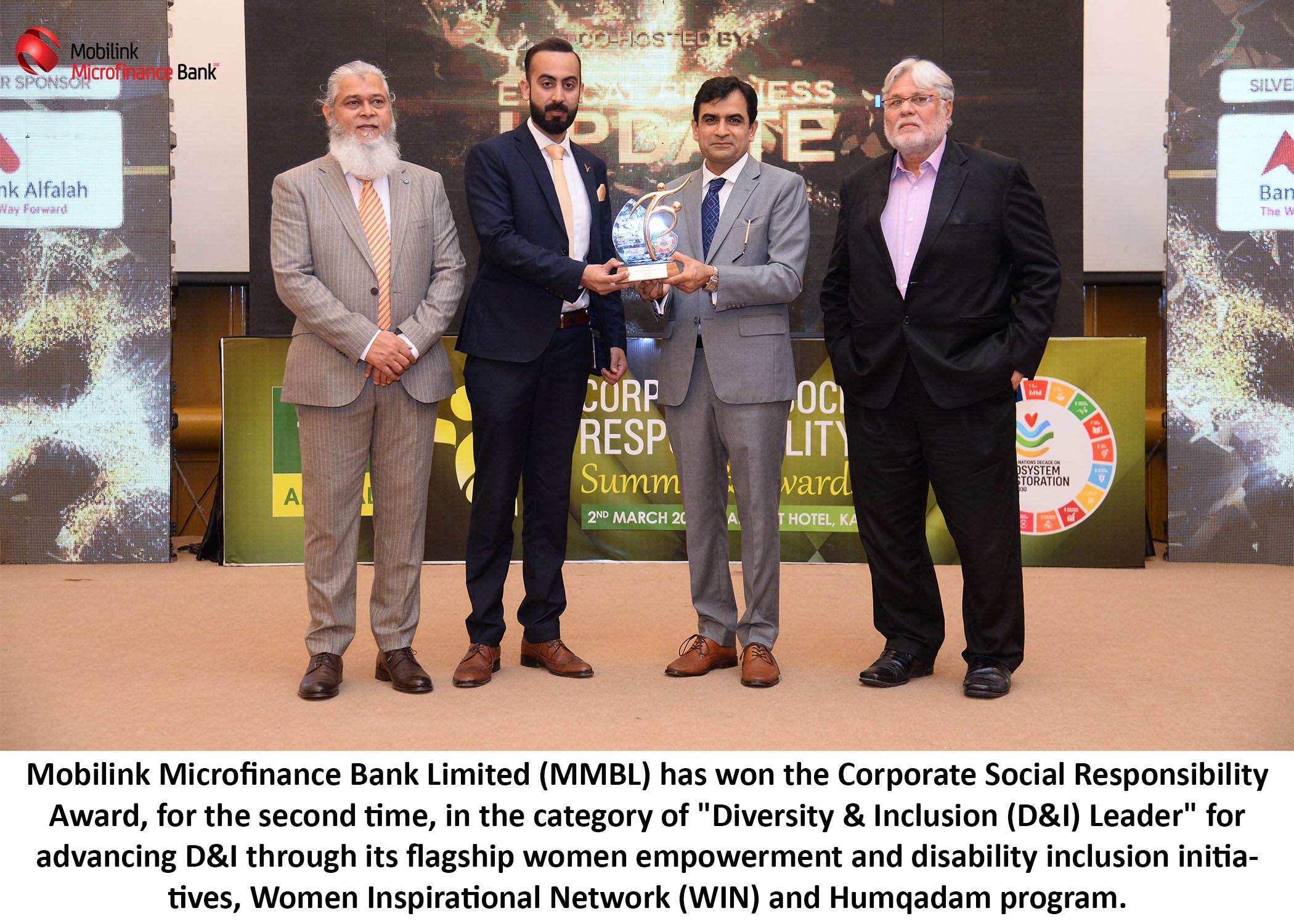 MMBL honored with the ‘D&I Leader’ Award for the Second Time in a Row