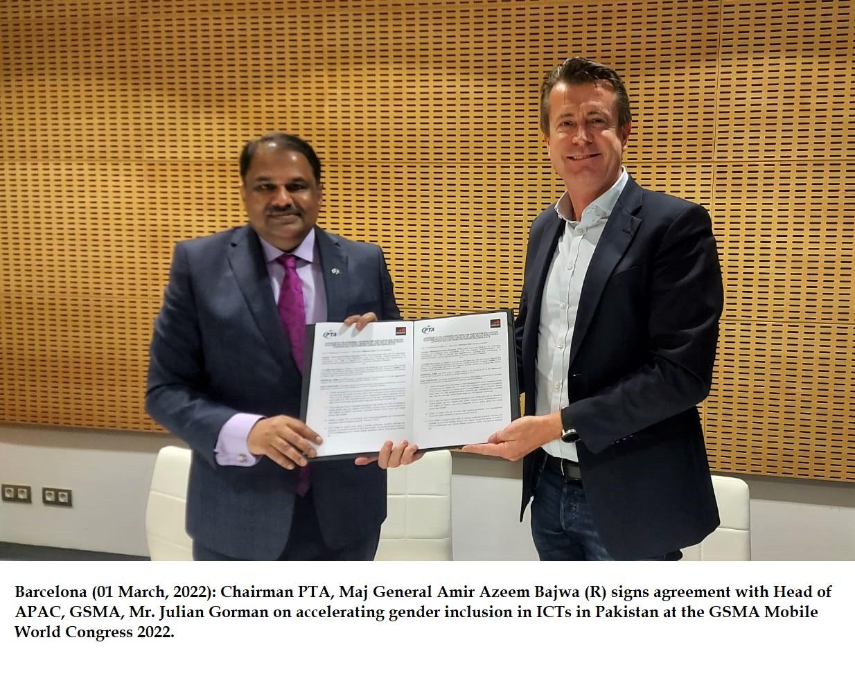 PTA GSMA Sign Agreement to Accelerate Gender Inclusion in ICTs in Pakistan