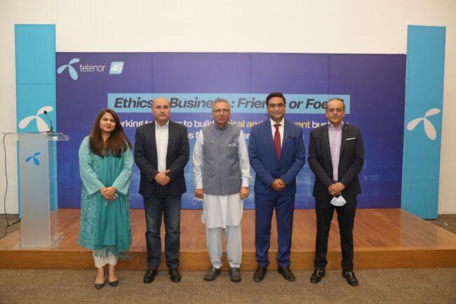 president-arif-alvi-reiterates-importance-of-transparency-and-accountability-at-telenors-ethics-and-business-event