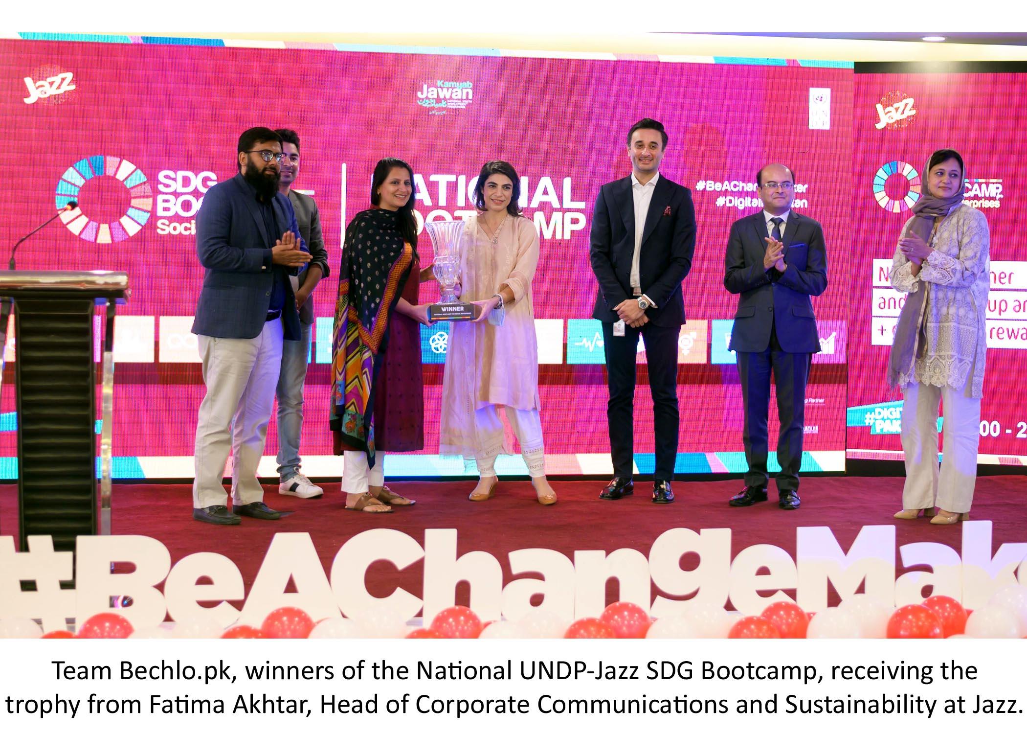 National UNDP-Jazz SDG Bootcamp concludes; Bechlo.pk bags top prize