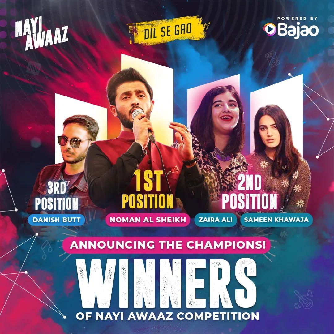 Congratulations to the Winners of the Bajao Pakistan Nayi Awaaz Online Music Competition