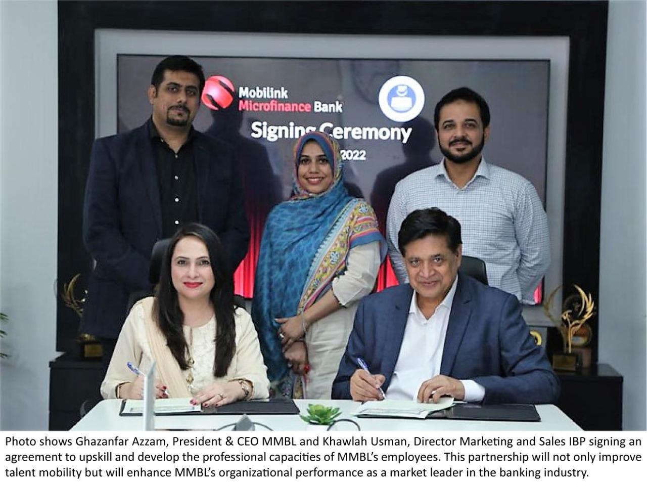 Mobilink Microfinance Bank signs an agreement with IBP toupskill its employees