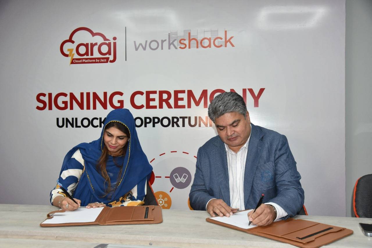 Pakistan’s First Female led Coworking Space ‘Workshack signed a partnership  with Garaj, Jazz Cloud