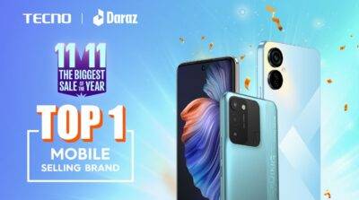 TECNO-MOBILE-bagged-TOP#1-ranking-in-mobile-unit-sold-in-Daraz-11/11-sale