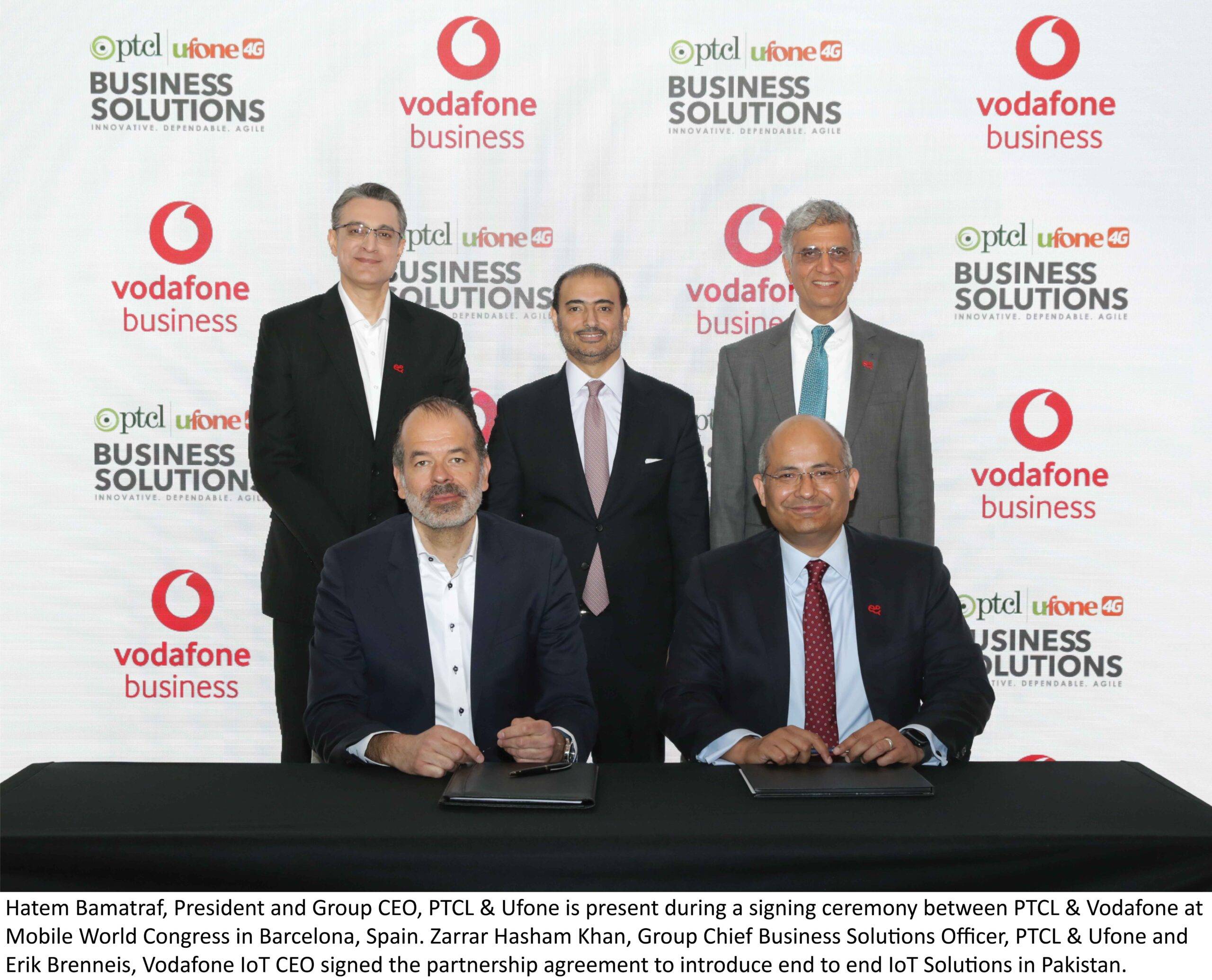PTCL works with Vodafone tointroduceend to end IoT Solutions in Pakistan