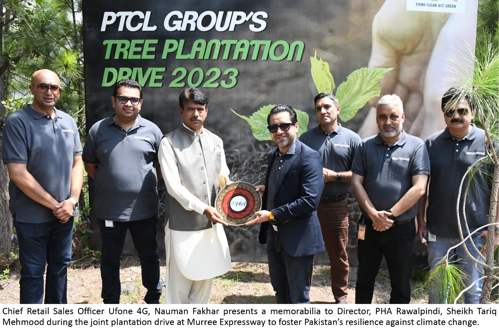 PTCL Group Partners with PHA for Climate Resilience: Tree Plantation Drive at Murree Expressway