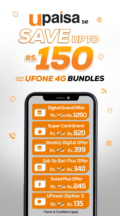 Ufone 4G Enhances Customer Experience with Exclusive Discounts on UPaisa Platform