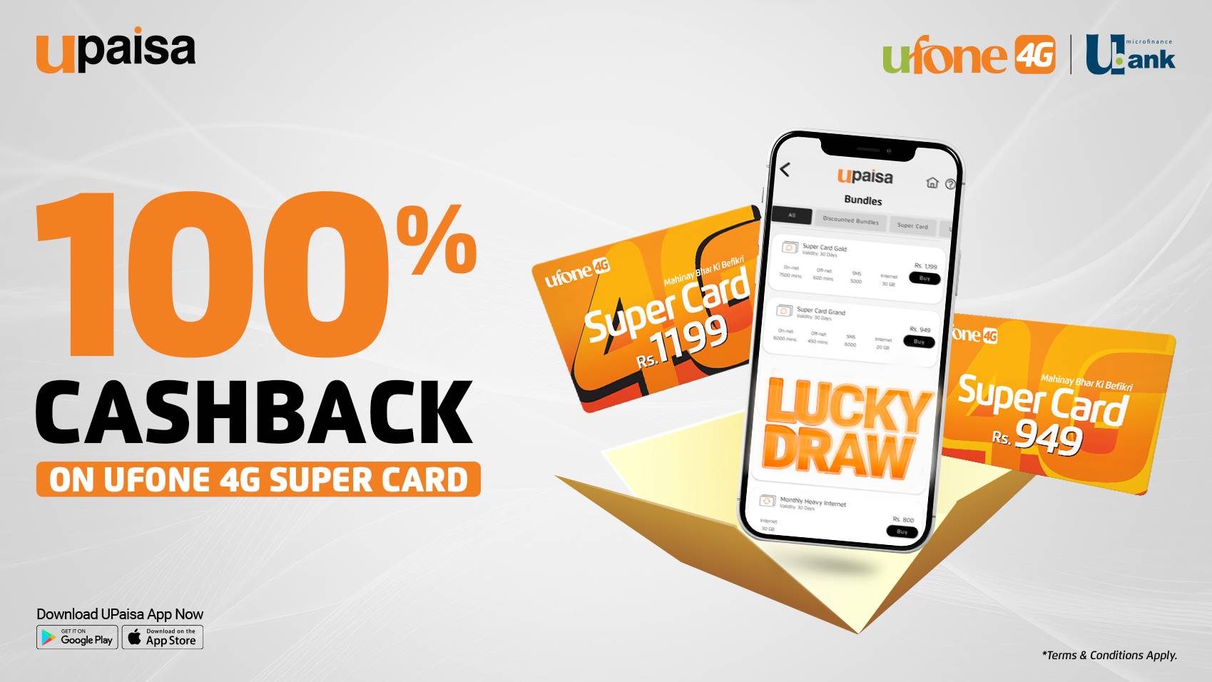UPaisa offers exciting weekly cash-back prizes for 100 lucky Super Card users