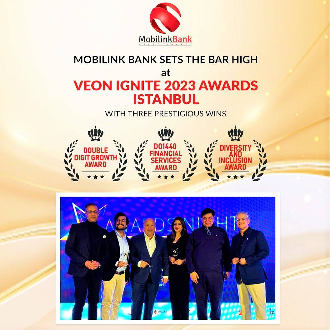Mobilink Bank carries the day at Veon’s Ignite Awards held in Istanbul
