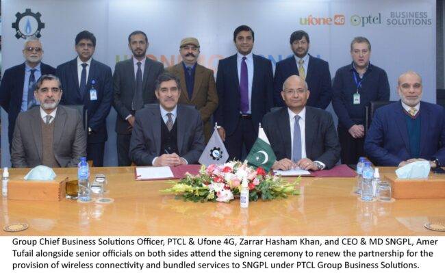 PTCL-Group-renews-partnership-with-SNGPL-for-cellular-services