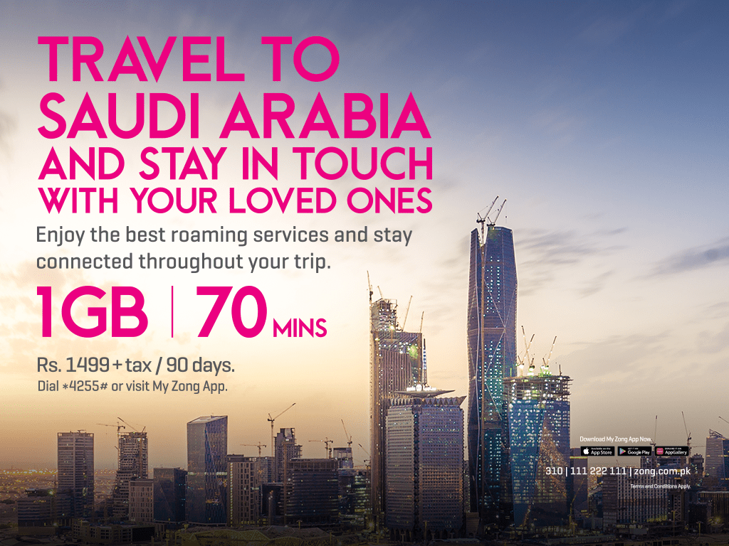 Stay Connected with Zong Saudi Arabia Roaming Offer on Your Hajj Journey