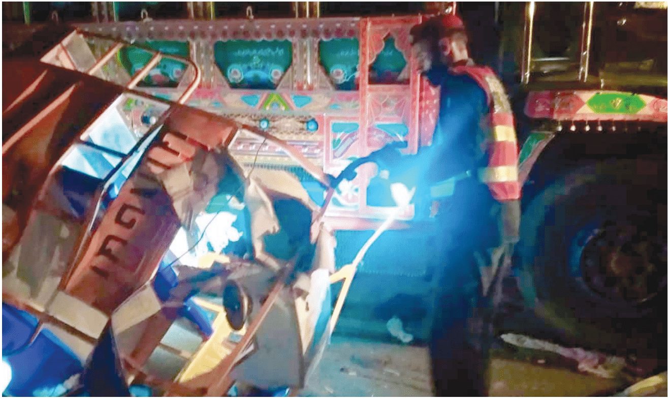 A speeding truck rammed into people participating in a mehndi ceremony on Toba Tek Singh, Gojra Jhang Road