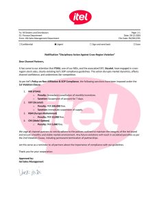 itel Takes Disciplinary Action Against Partners for Cross-Region
Sales Violation