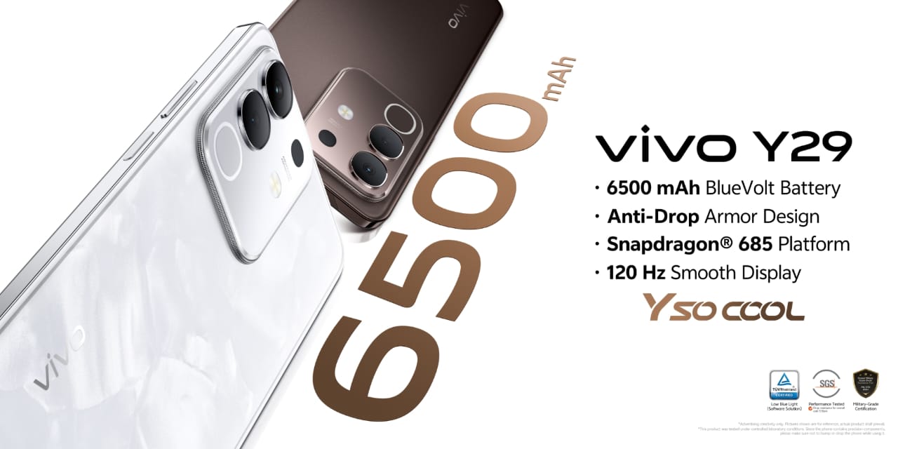 vivo Y29 256 GB variant priced at PKR 54,999 is now available across Pakistan. From fast charging and smooth performance to creative tools and durable build vivo Y29 256 GB variant priced at PKR 54,999 is now available across Pakistan. From fast charging and smooth performance to creative tools and durable build