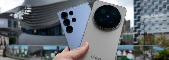 Vivo X300 Pro and Samsung Galaxy S25 Ultra side by side showing rear cameras for real-world camera comparison.