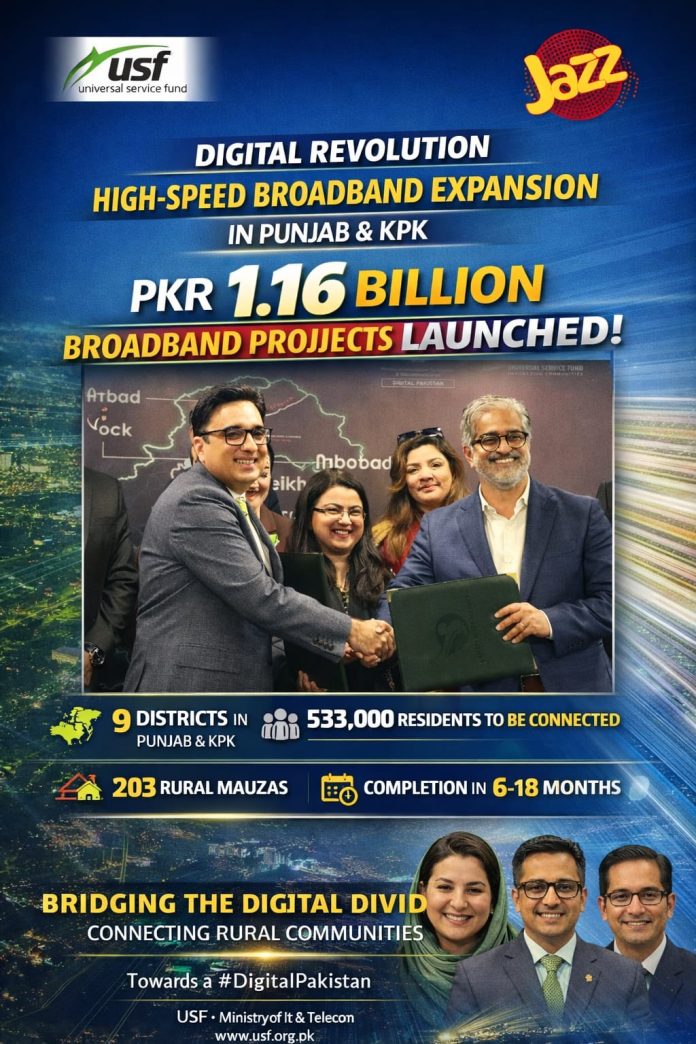 USF Launches PKR 1.16 Billion High-Speed Broadband Projects in Punjab and KPK