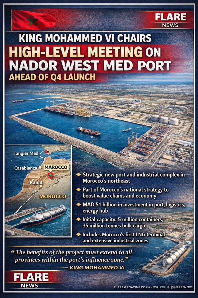 King Mohammed VI Leads Strategic Review of Nador West Med Port Ahead of Q4 Operational Launch