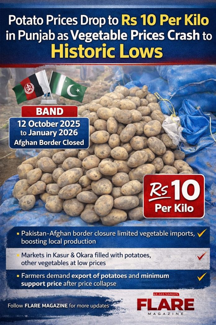 Potato Prices Fall to Rs 10 per Kilo in Punjab as Vegetable Markets See Historic Crash Potato Prices Fall to Rs 10 per Kilo in Punjab as Vegetable Markets See Historic Crash