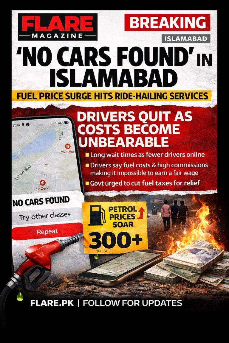 No Cars Found” in Islamabad: Fuel Price Surge Pushes Drivers Out of Ride-Hailing Sector