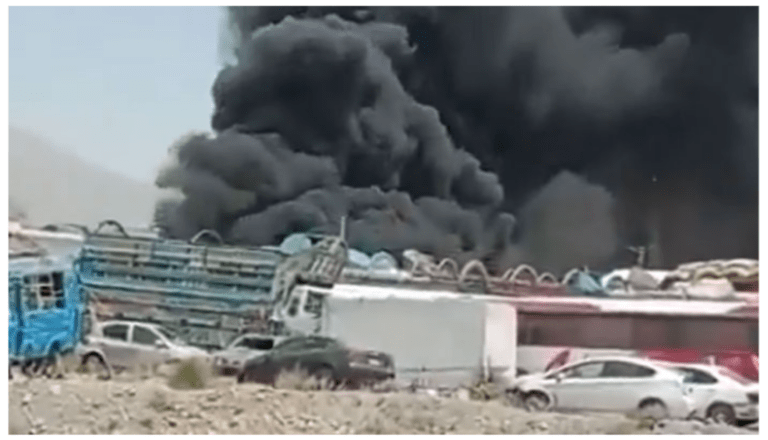 Massive Fire Continues to Rage at Customs Warehouse in Mastung After 22 Hours